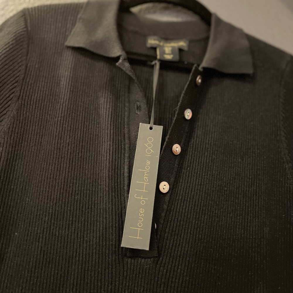 House of Harlow 1960 Collared Short Sleeve Polo Dress